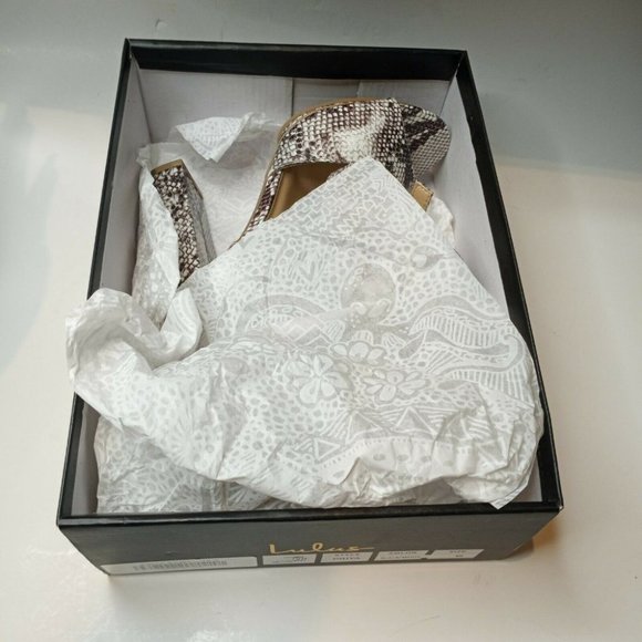 Lulu's Priya Snake Print Ankle Strap Platform Heel - Picture 10 of 11